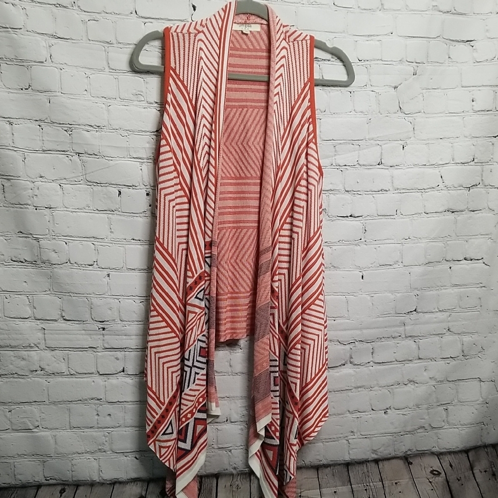 UMGEE Striped Knit Vest Small Medium